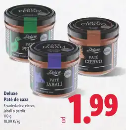 Lidl DELUXE Paté de caza oferta