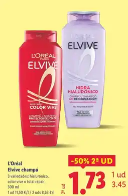 Lidl L'ORÉAL Elvive champú oferta