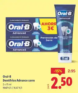 Lidl ORAL-B Dentifrico Advance sarro oferta