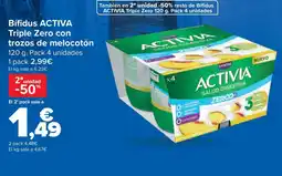 Carrefour ACTIVA Bífidus Triple Zero con oferta