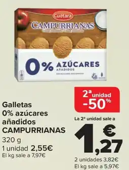 Carrefour CAMPURRIANAS Galletas 0% azúcares añadidos oferta