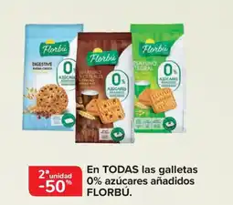 Carrefour FLORBÚ En todas las galletas 0% azúcares añadidos oferta