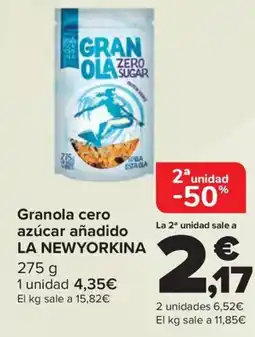 Carrefour LA NEWYORKINA Granola cero azúcar añadido oferta