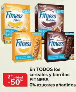 Carrefour FITNESS En todos los cereales y barritas 0% azúcares añadidos oferta