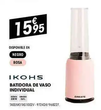 Electro Depot Ikohs Batidora De Vaso Individual oferta