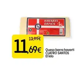 Dialprix CUATRO SANTOS Queso barra havarti oferta