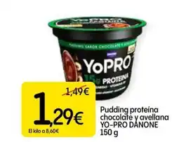 Dialprix YO-PRO DANONE Pudding proteina chocolate y avellana oferta