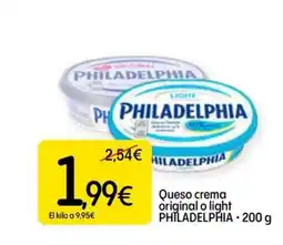 Dialprix PHILADELPHIA Queso crema original o light oferta