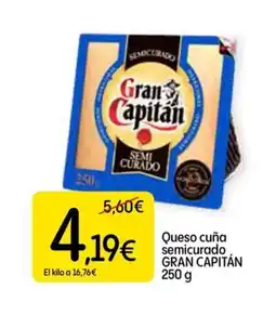 Dialprix GRAN CAPITÁN Queso cuña semicurado oferta