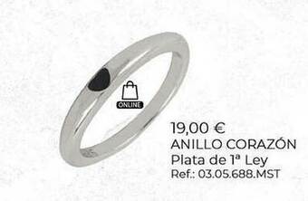 Anillo Corazón Plata De 1a Ley