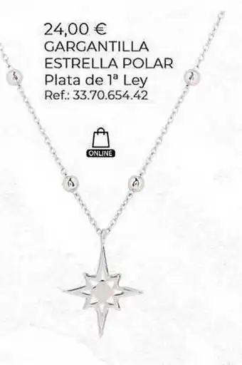 Roselin Gargantilla Estrella Polar Plata De 1a Ley oferta