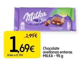 Dialprix MILKA Chocolate avellanas enteras oferta