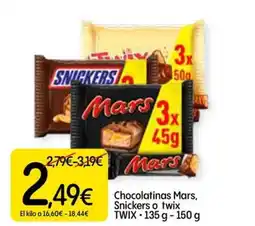 Dialprix MARS, SNICKERS O TWIX Chocolatinas oferta