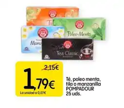 Dialprix POMPADOUR Té, poleo menta, tila o manzanilla oferta