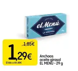 Dialprix EL MENÚ Anchoas aceite girasol oferta
