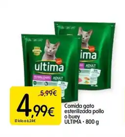 Dialprix ULTIMA Comida gato esterilizada pollo o buey oferta