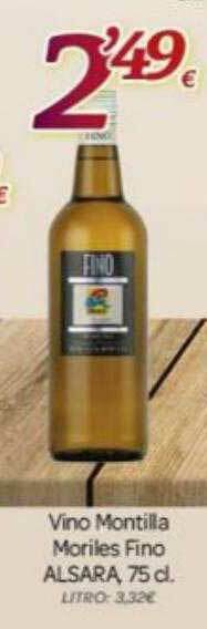 Alsara Supermercados Vino Montilla Moriles Fino Alsara oferta