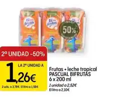 Dialprix PASCUAL BIFRUTAS Frutas + leche tropical oferta