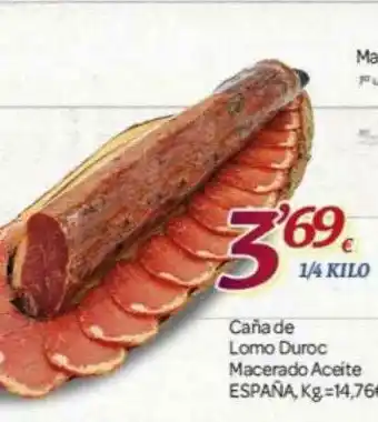 Alsara Supermercados Caña De Lomo Duroc Macerado Aceite España oferta