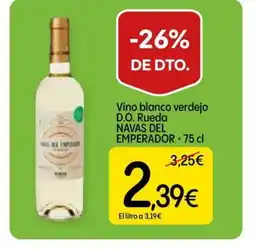Dialprix NAVAS DEL EMPERADOR Vino blanco verdejo D.O. Rueda oferta