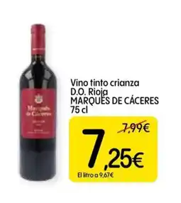 Dialprix MARQUÉS DE CÁCERES Vino tinto crianza D.O. Rioja oferta