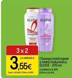 Dialprix ELVIVE Champú total repair o hidra hialurónico oferta