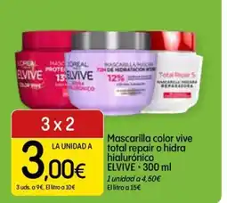 Dialprix ELVIVE Mascarilla color vive total repair o hidra hialurónico oferta