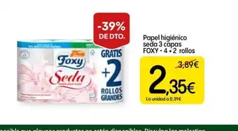 Dialprix FOXY Papel higiénico seda 3 capas oferta