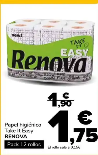 RENOVA Papel higiénico Take It Easy