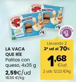 Autoservicios Familia La vaca que ríe - palitos con queso oferta