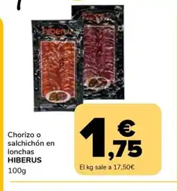 Supeco HIBERUS Chorizo o salchichón en lonchas oferta