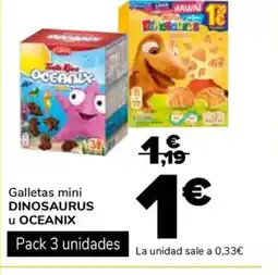 Supeco DINOSAURUS u OCEANIX Galletas mini oferta