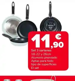 Supeco Set 3 sartenes oferta
