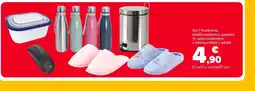 Supeco Set 7 fiambreras, botella isotérmica, papelera 31, ratón inalámbrico o chinela infantil o adulto oferta