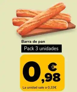 Supeco Barra de pan oferta