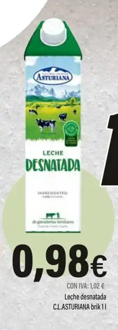 C.L.ASTURIANA Leche desnatada