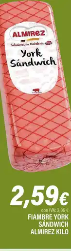 Cash Ifa Fiambre york sandwich almirez oferta
