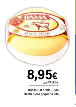 Cash Ifa BAMA Queso D.O Arzúa-Ulloa pieza pequeña oferta