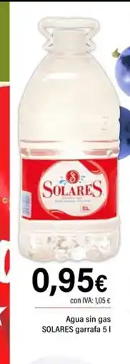 Cash Ifa SOLARES Agua sin gas garrafa oferta