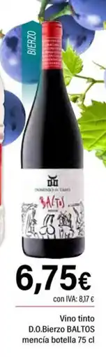 Cash Ifa BALTOS Vino tinto D.O.Bierzo mencía botella oferta