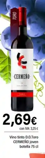 Cash Ifa CERMEÑO Vino tinto D.O.Toro joven botella oferta