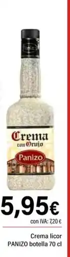 Cash Ifa PANIZO Crema licor botella oferta