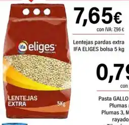 Cash Ifa IFA ELIGES Lentejas pardas extra bolsa oferta