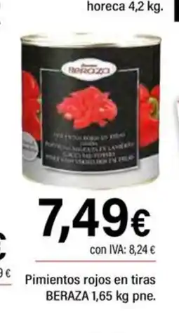 Cash Ifa BERAZA Pimientos rojos en tiras oferta