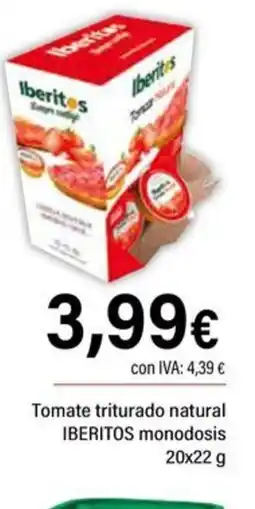 Cash Ifa IBERITOS Tomate triturado natural monodosis oferta