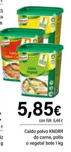 Cash Ifa KNORR Caldo polvo de carne, pollo o vegetal bote oferta