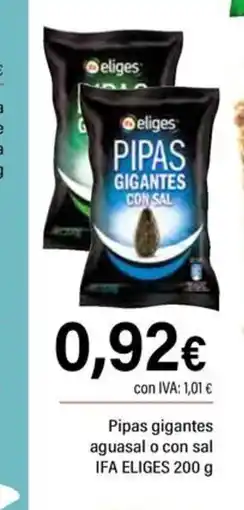 Cash Ifa IFA ELIGES Pipas gigantes aguasal o con sal oferta