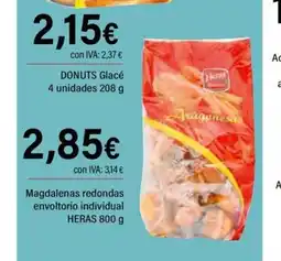 Cash Ifa HERAS Magdalenas redondas envoltorio individual oferta