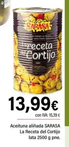 Cash Ifa SARASA Aceituna aliñada La Receta del Cortijo oferta