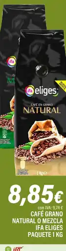 Cash Ifa IFA ELIGES Café en grano natural o mezcla oferta